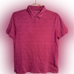 John Varvatos Subtle Pattern Red Polo